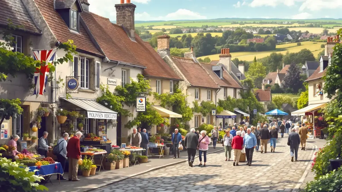 In de schaduw van de badplaatsen trekt dit Normandische dorp stilletjes een nieuwe generatie Europese gepensioneerden aan